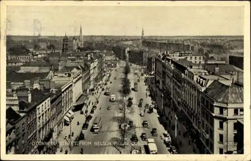 Ak Dublin Irland, O'Connell Street from Nelson Pillar