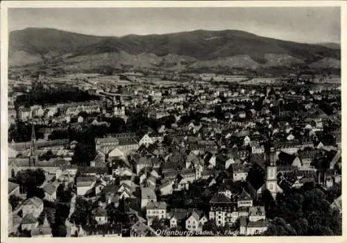 Ak Offenburg in Baden Schwarzwald, Fliegeraufnahme