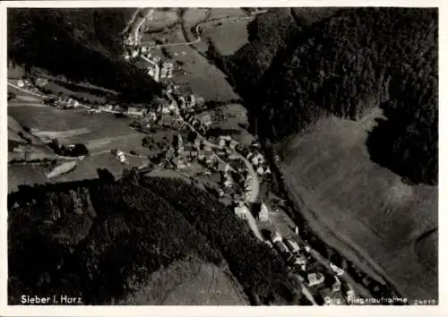 Ak Sieber Herzberg am Harz, Luftaufnahme