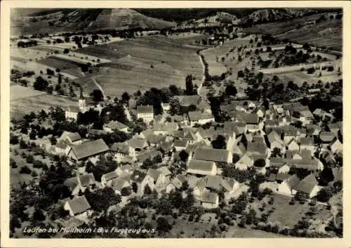 Ak Laufen in Baden Sulzburg Schwarzwald, Luftaufnahme
