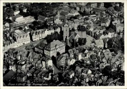 Ak Siegen in Westfalen, Luftaufnahme von   Architektur, Stadtansicht