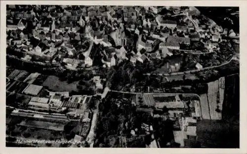 Ak Münnerstadt in Unterfranken Bayern, Fliegeraufnahme