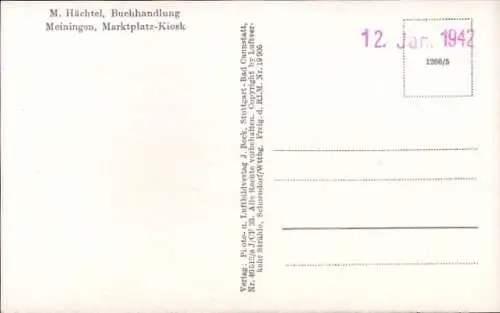 Ak Meiningen in Thüringen, Luftaufnahme von  Thüringen,  Stadtansicht