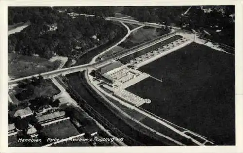 Ak Hannover in Niedersachsen, Luftaufnahme vom Maschsee