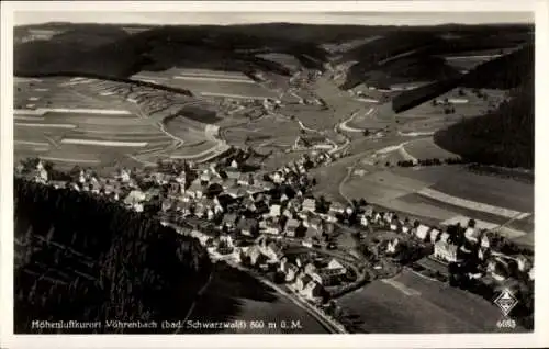 Ak Vöhrenbach im Schwarzwald Baden, Fliegeraufnahme