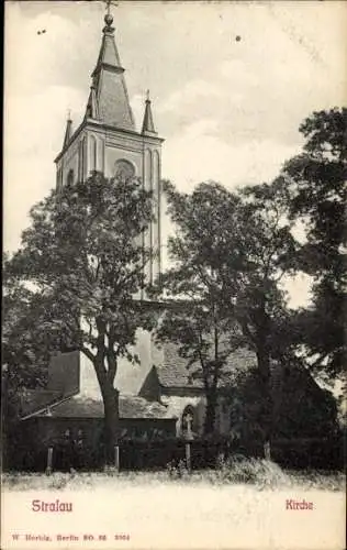 Ak Berlin Friedrichshain Stralau, Blick auf die Kirche 