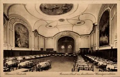 Ak Berlin Kreuzberg, Kliem's Festsäle, Hasenhaide 13/15, Großer Saal, Wandgemälde