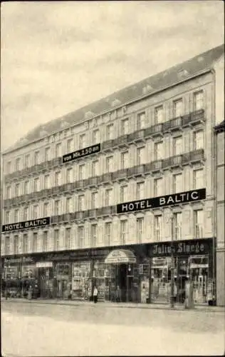 Ak Berlin Mitte, Hotel Baltic, Invalidenstraße 120, Geschäft von Julius Staege