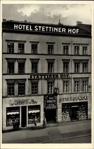 Ak Berlin Mitte, Hotel Zum alten Stettiner Hof, Invalidenstraße 117, Handlung Boenicke, Rost & Co.