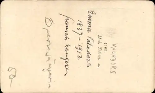 CdV Opernsängerin Emma Valadors, Porträt