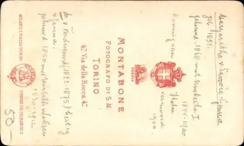 CdV Margarete von Savoyen-Genua, Porträt