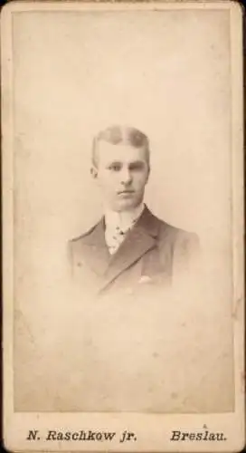 CdV Portrait eines jungen Mannes, Johannes Römmberg