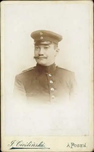 CdV Posen, Deutscher Soldat in Uniform, Portrait