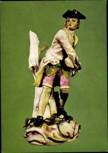 Studentika Ak Regensburg, Corps Franconia Jena, Porzellanfigur um 1750, J. J. Kaendler, Meißen