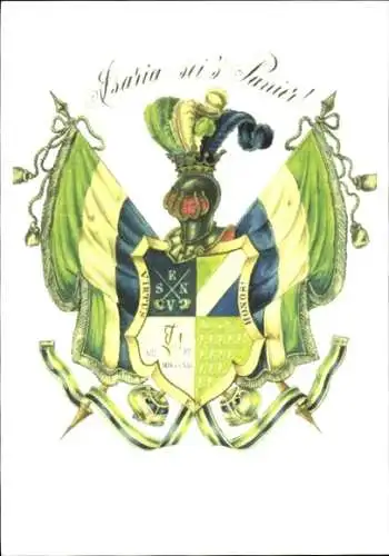 Studentika Ak München, Corps Isaria, Wappen, Fahnen