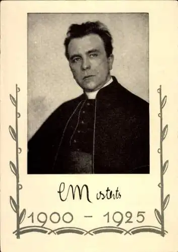 Ak Generalpräses Monsignore Carl Mosterts, Portrait