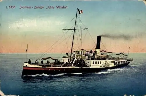 Ak Bodensee, Dampfer König Wilhelm