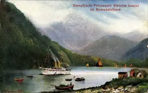 Ak Norwegen, Dampfschiff Prinzessin Viktoria Luise, Romsdalsfjörd