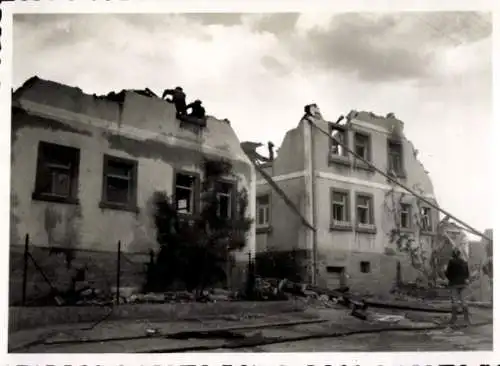 Foto Poppenroth Bad Kissingen Unterfranken Bayern, Brand 1934, einstürzendes Haus