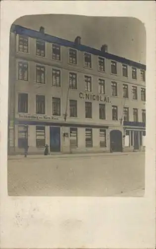 Foto Ak Hannover, Langenhagen, Geschäftshaus C. Nicolai, Tuchhandlung Herm. Ruck