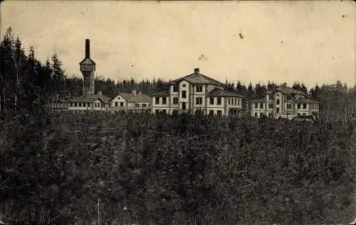 Ak Strenči Stackeln Livland Lettland, Irrenanstalt, Gebäudekomplex mit Wasserturm
