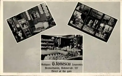 Ak Bremerhaven, Uhren-Geschäft G. Ionescu, Antiquitäten, Rickmerstraße 127