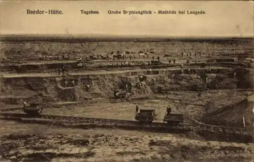 Ak Ilsede in Niedersachsen, Ilseder Hütte, Tagebau, Grube Sophienglück Mathilde bei Lengede