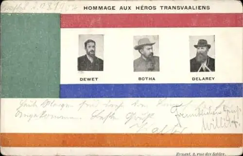 Ak Südafrika, Die Helden von Transvaal, Dewet, Botha, Delarey, Burenkrieg