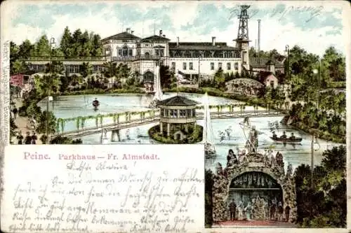 Litho Peine in Niedersachsen, Parkhaus, Teichanlagen, Inh. Fr. Almstadt
