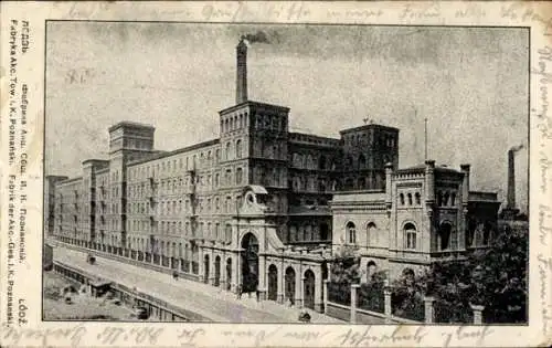 Ak Łódź Lodsch Polen, Fabryka Tow. I.K. Poznanski, Fabrik