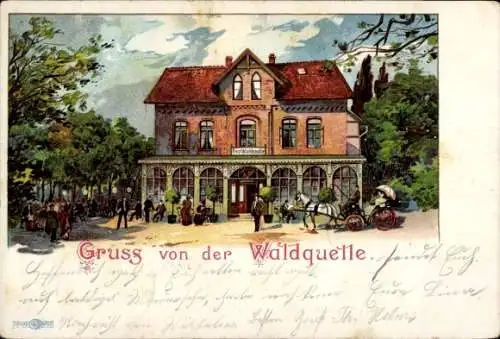 Litho Hildesheim in Niedersachsen, Wald-Restaurant Waldquelle, Inh. F. Ulrich