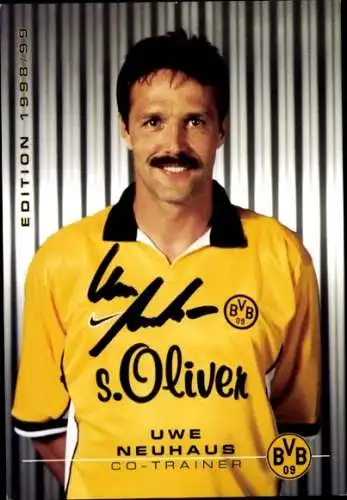 Autogrammkarte Co Trainer Uwe Neuhaus, BVB 09, Borrussia Dortmund, Autogramm