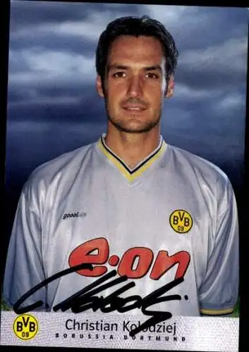 Autogrammkarte Co und Konditionstrainer Christian Kolodziej, BVB 09, Borrussia Dortmund, Autogramm