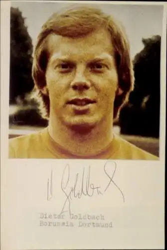 Autogrammkarte Fußballer Dieter Goldbach, BVB 09, Borrussia Dortmund, Autogramm