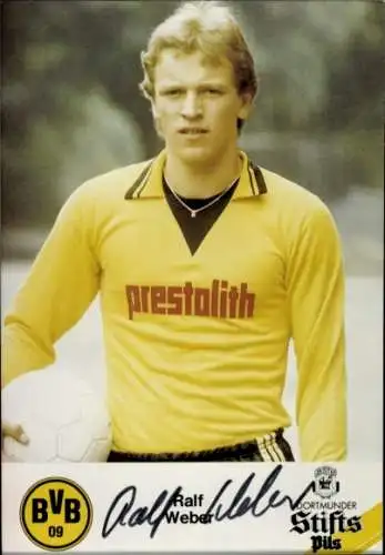 Autogrammkarte Fußballer Ralf Weber, BVB 09, Borrussia Dortmund, Autogramm