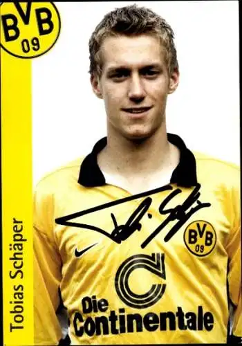 Autogrammkarte Fußballer Tobias Schäper, BVB 09, Borrussia Dortmund, Autogramm