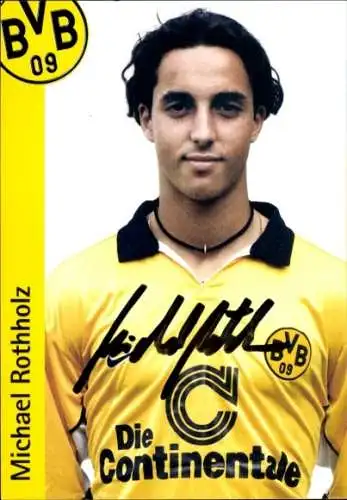 Autogrammkarte Fußballer Michael Rothholz, BVB 09, Borrussia Dortmund, Autogramm