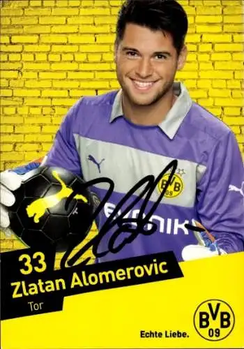 Autogrammkarte Fußballer Zlatan Alomerovic, BVB 09, Borrussia Dortmund, Autogramm