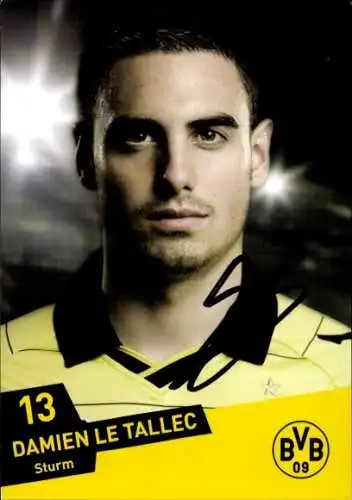 Autogrammkarte Fußballer Damien Le Tallec, BVB 09, Borrussia Dortmund, Autogramm