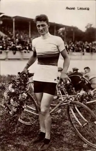 Ak Radrennfahrer André Leducq, Fahrrad