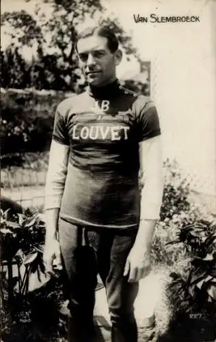 CPA Gustaaf Van Slembrouck, cycliste belge, Portrait
