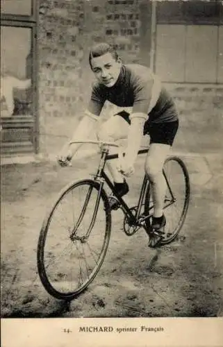 CPA Michard, cycliste, sprinter Français