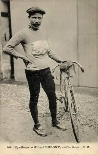 CPA Cycliste Albert Dupont, routier Belge