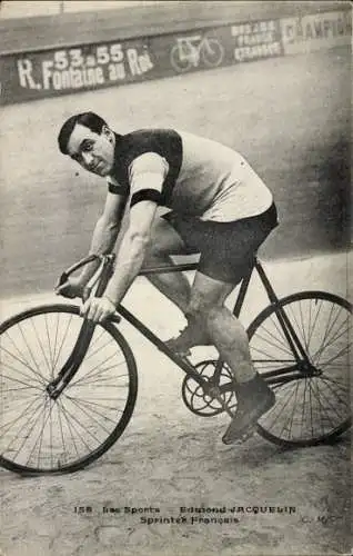 Ak Les Sports, Edmond Jacquelin, Sprinter Francais, Radrennfahrer