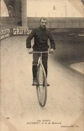 CPA Cycliste Audibert, le roi du Monocycle