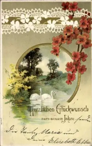Ak Bochum im Ruhrgebiet, Neujahrswünsche von Pante, Maria und Elisabeth Ebbe an Fräulein Elisa...