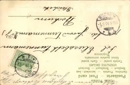 Präge Ak Am Abgrund, Mädchen mit Schutzengel