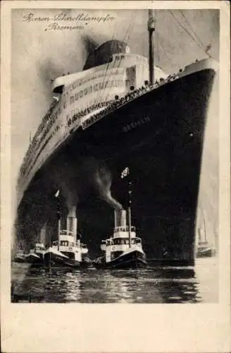 Ak Norddeutscher Lloyd Bremen, Vier Schrauben Turbinen Dampfer Bremen
