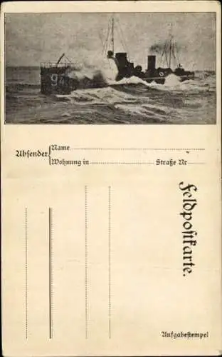 Ak Deutsches Kriegsschiff Nr. 94, Kaiserliche Marine