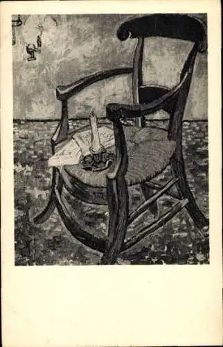 Künstler Ak Gogh, V. van, Stuhl, Kerze, Notizen